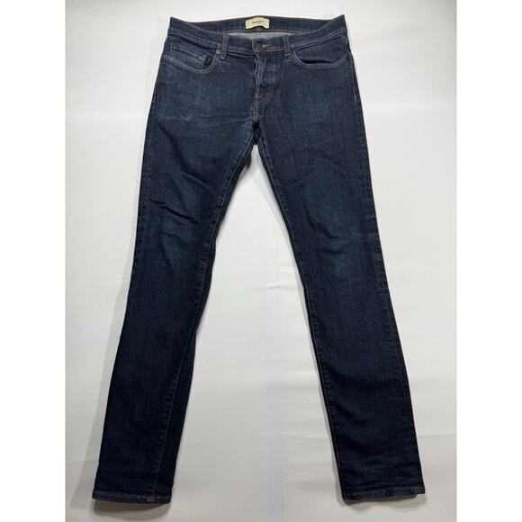 Baldwin Men's 76 Slim Selvedge Button Fly Blue Denim Jeans - Size 32 (32x31.5) - Picture 1 of 7